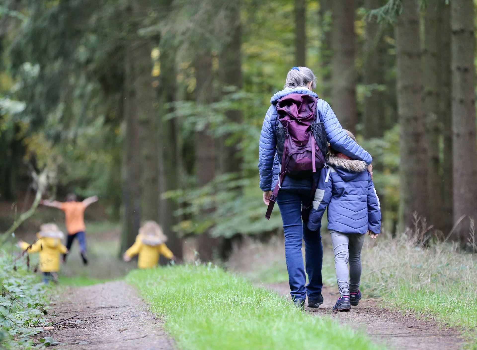 walking family